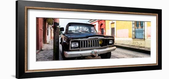 ¡Viva Mexico! Panoramic Collection - Old Jeep in San Cristobal de Las Casas-Philippe Hugonnard-Framed Photographic Print