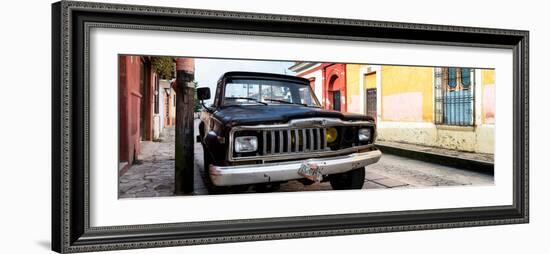 ¡Viva Mexico! Panoramic Collection - Old Jeep in San Cristobal de Las Casas-Philippe Hugonnard-Framed Photographic Print