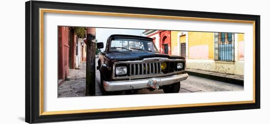 ¡Viva Mexico! Panoramic Collection - Old Jeep in San Cristobal de Las Casas-Philippe Hugonnard-Framed Photographic Print