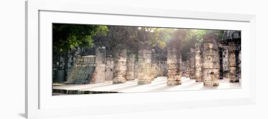 ¡Viva Mexico! Panoramic Collection - One Thousand Mayan Columns - Chichen Itza II-Philippe Hugonnard-Framed Photographic Print