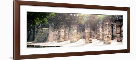 ¡Viva Mexico! Panoramic Collection - One Thousand Mayan Columns - Chichen Itza II-Philippe Hugonnard-Framed Photographic Print