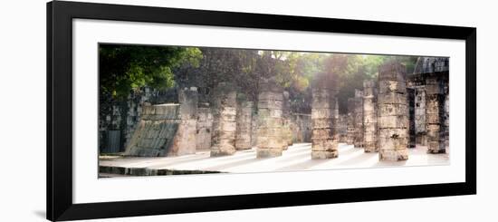 ¡Viva Mexico! Panoramic Collection - One Thousand Mayan Columns - Chichen Itza II-Philippe Hugonnard-Framed Photographic Print