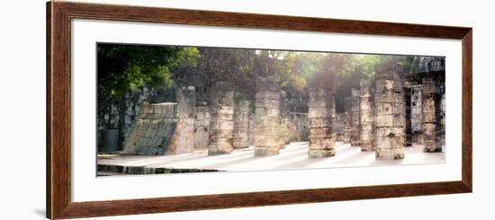 ¡Viva Mexico! Panoramic Collection - One Thousand Mayan Columns - Chichen Itza II-Philippe Hugonnard-Framed Photographic Print