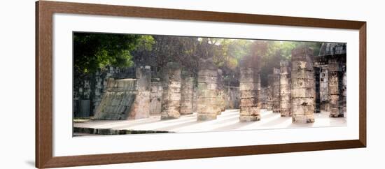 ¡Viva Mexico! Panoramic Collection - One Thousand Mayan Columns - Chichen Itza II-Philippe Hugonnard-Framed Photographic Print