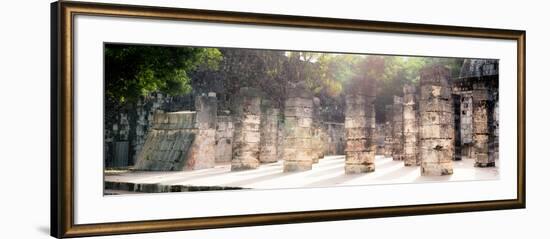 ¡Viva Mexico! Panoramic Collection - One Thousand Mayan Columns - Chichen Itza II-Philippe Hugonnard-Framed Photographic Print