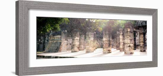 ¡Viva Mexico! Panoramic Collection - One Thousand Mayan Columns - Chichen Itza II-Philippe Hugonnard-Framed Photographic Print