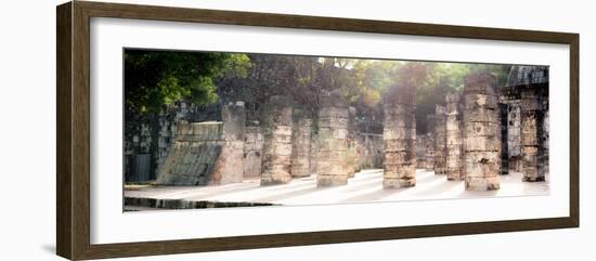 ¡Viva Mexico! Panoramic Collection - One Thousand Mayan Columns - Chichen Itza II-Philippe Hugonnard-Framed Photographic Print