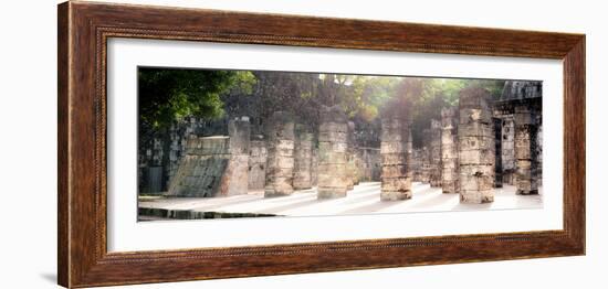 ¡Viva Mexico! Panoramic Collection - One Thousand Mayan Columns - Chichen Itza II-Philippe Hugonnard-Framed Photographic Print