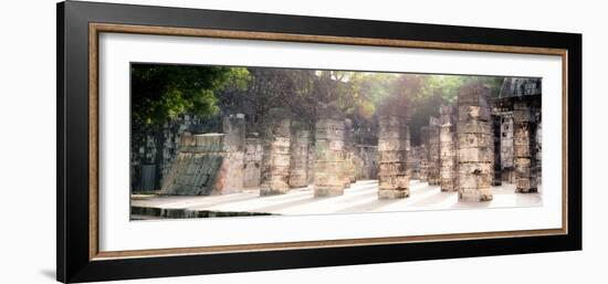 ¡Viva Mexico! Panoramic Collection - One Thousand Mayan Columns - Chichen Itza II-Philippe Hugonnard-Framed Photographic Print