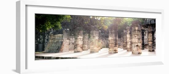 ¡Viva Mexico! Panoramic Collection - One Thousand Mayan Columns - Chichen Itza II-Philippe Hugonnard-Framed Photographic Print