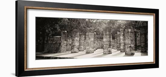 ¡Viva Mexico! Panoramic Collection - One Thousand Mayan Columns - Chichen Itza III-Philippe Hugonnard-Framed Photographic Print