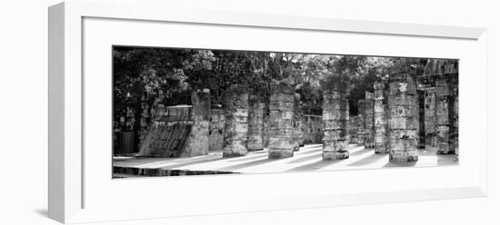 ¡Viva Mexico! Panoramic Collection - One Thousand Mayan Columns - Chichen Itza-Philippe Hugonnard-Framed Photographic Print