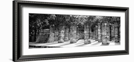 ¡Viva Mexico! Panoramic Collection - One Thousand Mayan Columns - Chichen Itza-Philippe Hugonnard-Framed Photographic Print