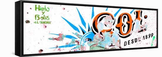 ¡Viva Mexico! Panoramic Collection - Orange SOL Sign Street Wall-Philippe Hugonnard-Framed Premier Image Canvas