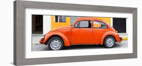 ¡Viva Mexico! Panoramic Collection - Orange VW Beetle Car-Philippe Hugonnard-Framed Photographic Print