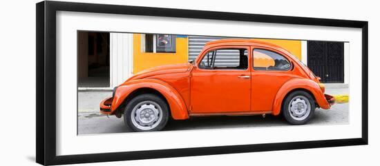 ¡Viva Mexico! Panoramic Collection - Orange VW Beetle Car-Philippe Hugonnard-Framed Photographic Print