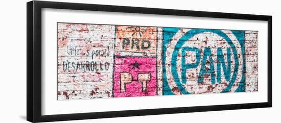 ¡Viva Mexico! Panoramic Collection - "PAN" Street Art III-Philippe Hugonnard-Framed Photographic Print