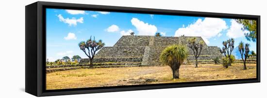 ¡Viva Mexico! Panoramic Collection - Pyramid of Cantona Archaeological Ruins VI-Philippe Hugonnard-Framed Premier Image Canvas