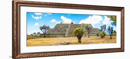 ¡Viva Mexico! Panoramic Collection - Pyramid of Cantona Archaeological Ruins VI-Philippe Hugonnard-Framed Photographic Print