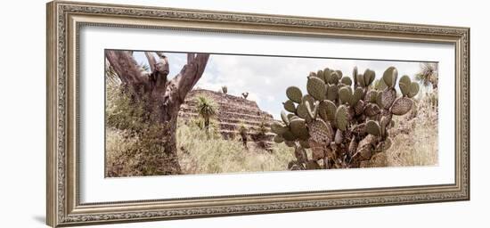 ¡Viva Mexico! Panoramic Collection - Pyramid of Cantona Archaeological Site IV-Philippe Hugonnard-Framed Photographic Print