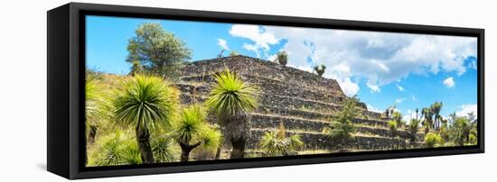 ¡Viva Mexico! Panoramic Collection - Pyramid of Cantona Archaeological Site VI-Philippe Hugonnard-Framed Premier Image Canvas