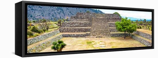 ¡Viva Mexico! Panoramic Collection - Pyramid of Cantona Archaeological Site X-Philippe Hugonnard-Framed Premier Image Canvas