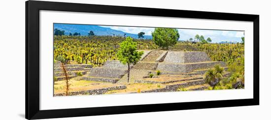 ¡Viva Mexico! Panoramic Collection - Pyramid of Cantona - Puebla IV-Philippe Hugonnard-Framed Photographic Print