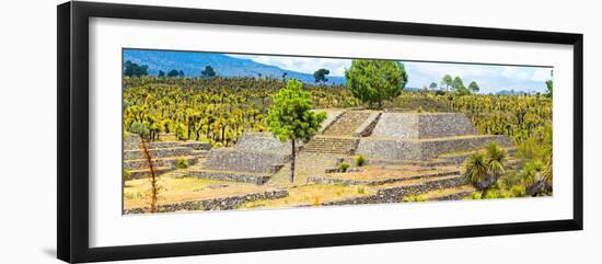 ¡Viva Mexico! Panoramic Collection - Pyramid of Cantona - Puebla IV-Philippe Hugonnard-Framed Photographic Print