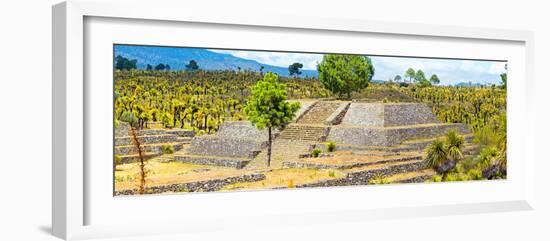 ¡Viva Mexico! Panoramic Collection - Pyramid of Cantona - Puebla IV-Philippe Hugonnard-Framed Photographic Print