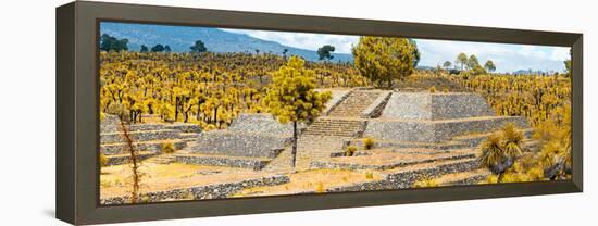 ¡Viva Mexico! Panoramic Collection - Pyramid of Cantona - Puebla VI-Philippe Hugonnard-Framed Premier Image Canvas