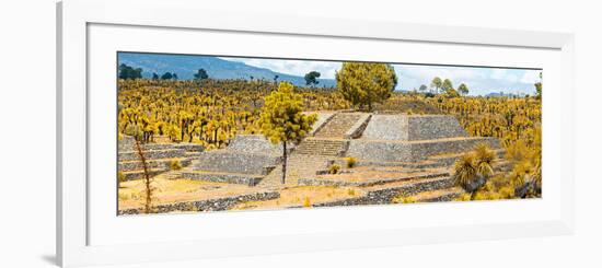 ¡Viva Mexico! Panoramic Collection - Pyramid of Cantona - Puebla VI-Philippe Hugonnard-Framed Photographic Print