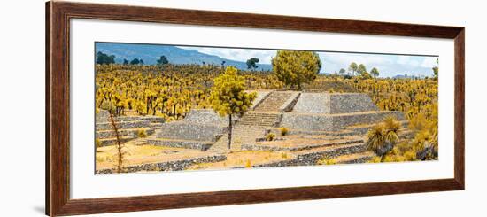 ¡Viva Mexico! Panoramic Collection - Pyramid of Cantona - Puebla VI-Philippe Hugonnard-Framed Photographic Print