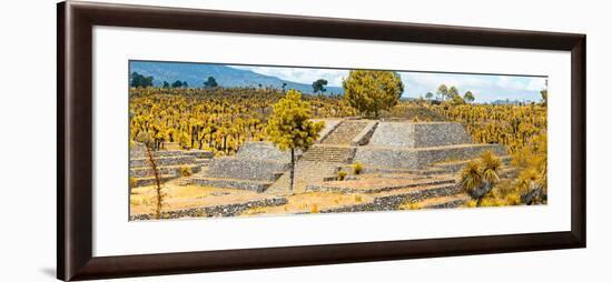 ¡Viva Mexico! Panoramic Collection - Pyramid of Cantona - Puebla VI-Philippe Hugonnard-Framed Photographic Print