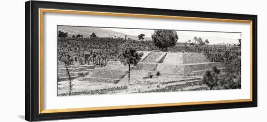 ¡Viva Mexico! Panoramic Collection - Pyramid of Cantona - Puebla VII-Philippe Hugonnard-Framed Photographic Print