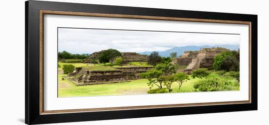 ¡Viva Mexico! Panoramic Collection - Pyramid of Monte Alban II-Philippe Hugonnard-Framed Photographic Print