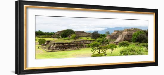 ¡Viva Mexico! Panoramic Collection - Pyramid of Monte Alban II-Philippe Hugonnard-Framed Photographic Print