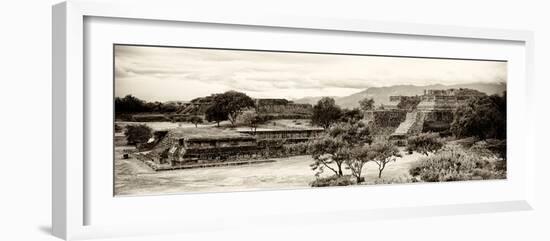 ¡Viva Mexico! Panoramic Collection - Pyramid of Monte Alban III-Philippe Hugonnard-Framed Photographic Print