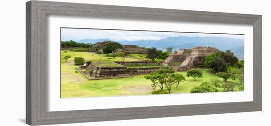 ¡Viva Mexico! Panoramic Collection - Pyramid of Monte Alban VIII-Philippe Hugonnard-Framed Photographic Print