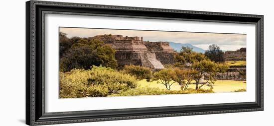 ¡Viva Mexico! Panoramic Collection - Pyramid of Monte Alban with Fall Colors II-Philippe Hugonnard-Framed Photographic Print