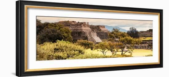 ¡Viva Mexico! Panoramic Collection - Pyramid of Monte Alban with Fall Colors II-Philippe Hugonnard-Framed Photographic Print