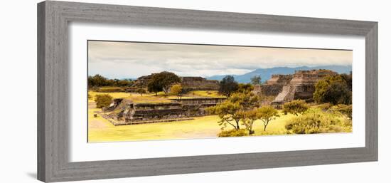 ¡Viva Mexico! Panoramic Collection - Pyramid of Monte Alban with Fall Colors III-Philippe Hugonnard-Framed Photographic Print