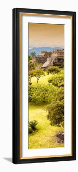 ¡Viva Mexico! Panoramic Collection - Pyramid of Monte Alban with Fall Colors IV-Philippe Hugonnard-Framed Photographic Print