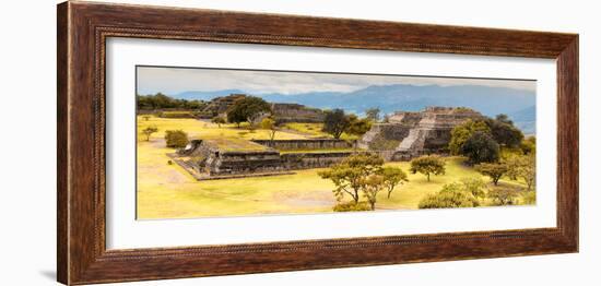 ¡Viva Mexico! Panoramic Collection - Pyramid of Monte Alban with Fall Colors V-Philippe Hugonnard-Framed Photographic Print