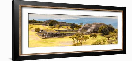 ¡Viva Mexico! Panoramic Collection - Pyramid of Monte Alban with Fall Colors V-Philippe Hugonnard-Framed Photographic Print