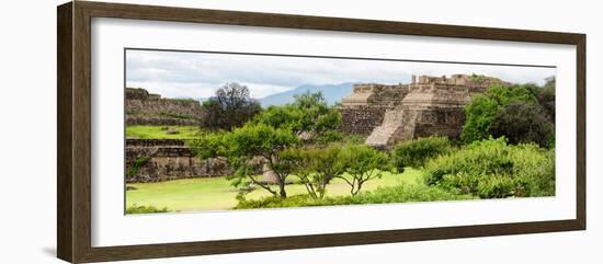 ¡Viva Mexico! Panoramic Collection - Pyramid of Monte Alban-Philippe Hugonnard-Framed Photographic Print