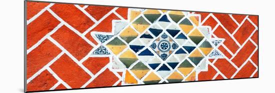 ¡Viva Mexico! Panoramic Collection - Red Mosaics-Philippe Hugonnard-Mounted Photographic Print