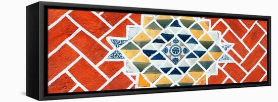 ¡Viva Mexico! Panoramic Collection - Red Mosaics-Philippe Hugonnard-Framed Premier Image Canvas