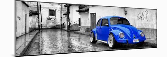 ?Viva Mexico! Panoramic Collection - Royal Blue VW Beetle Car in San Cristobal de Las Casas-Philippe Hugonnard-Mounted Photographic Print