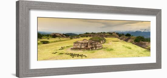 ¡Viva Mexico! Panoramic Collection - Ruins of Monte Alban at Sunset II-Philippe Hugonnard-Framed Photographic Print