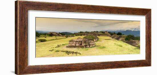 ¡Viva Mexico! Panoramic Collection - Ruins of Monte Alban at Sunset II-Philippe Hugonnard-Framed Photographic Print
